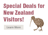 Special Deals for New Zealand Visitors!